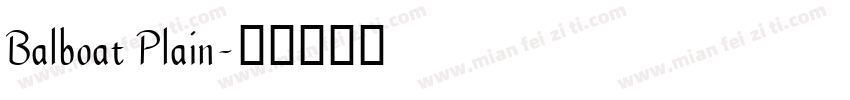 Balboat Plain字体转换